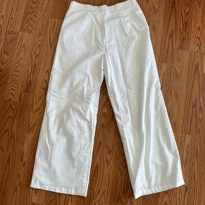 White Wide-Leg Pants